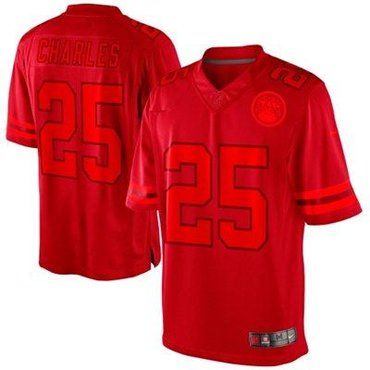 NEW Jamaal Charles Kansas City Chiefs Drenched Limited Jerseys(Red)
