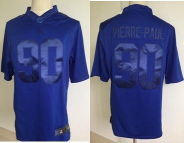 NEW Jason Pierre-Paul #90 New York Giants Drenched Limited Jersey(Royal Blue)