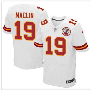 NEW Kansas City Chiefs #19 Jeremy Maclin White Men's Stitched NFL Elite Jersey