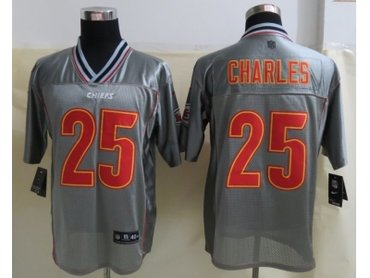 NEW Kansas City Chiefs #25 Charles Grey Jerseys(Vapor Elite)