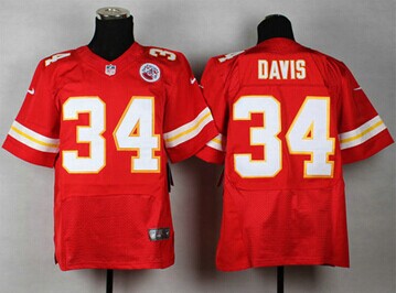 NEW Kansas City Chiefs #34 Knile Davis Team Color Elite NFL Jersey