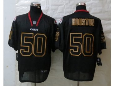 NEW Kansas City Chiefs #50 Houston Black Jerseys(Lights Out Elite)