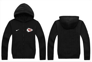 NEW Kansas City Chiefs Authentic Logo Hoodie Black
