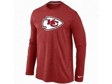 NEW Kansas City Chiefs Logo Long Sleeve T-Shirt RED