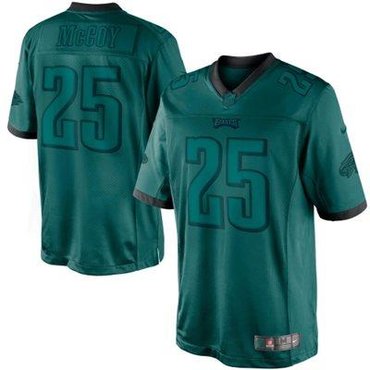 NEW LeSean McCoy Philadelphia Eagles Drenched Limited Jerseys(Midnight Green)
