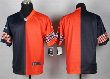 NEW Men's Chicago Bears Orange-blue CustomizedJerseys(Split Elite)