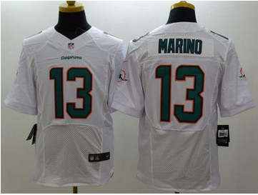 NEW Miami Dolphins #13 Dan Marino White NFL Elite Jersey