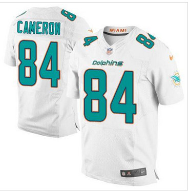 NEW Miami Dolphins #84 Jordan Cameron White Men's Stitched NFL New Elite Jersey