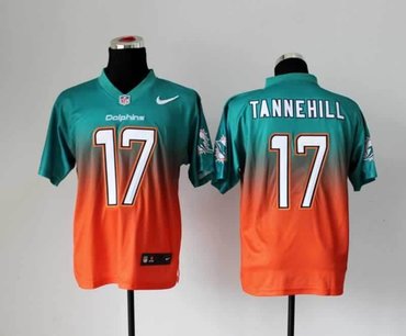 NEW Miami Dolphins 17 Ryan Tannehill Green Orange Drift Fashion II Elite NFL Jerseys