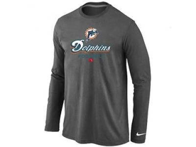 NEW Miami Dolphins Critical Victory Long Sleeve T-Shirt D.Grey