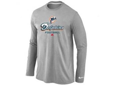 NEW Miami Dolphins Critical Victory Long Sleeve T-Shirt Grey
