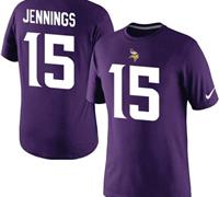 NEW Minnesota Vikings #15 Greg Jennings Pride Name & Number T-Shirt-Purple