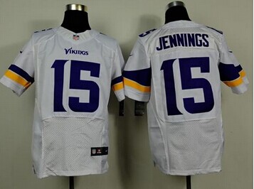 NEW Minnesota Vikings #15 Greg Jennings White NFL Elite Jersey