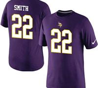 NEW Minnesota Vikings #22 Harrison Smith Pride Name & Number T-Shirt-Purple