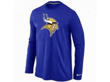 NEW Minnesota Vikings Logo Long Sleeve T-Shirt BLUE