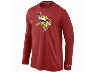 NEW Minnesota Vikings Logo Long Sleeve T-Shirt RED