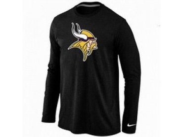 NEW Minnesota Vikings Logo Long Sleeve T-Shirt black
