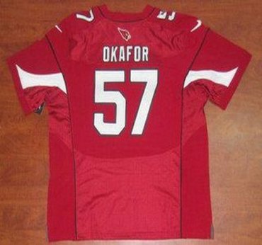 NEW NFL Arizona Cardinals 57 Alex Okafor Red Jerseys (Elite)