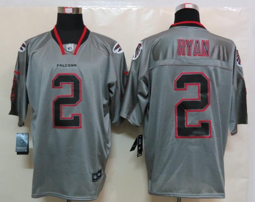 NEW NFL Atlanta Falcons 2 Matt Ryan Lights Out Grey Jerseys (Elite)