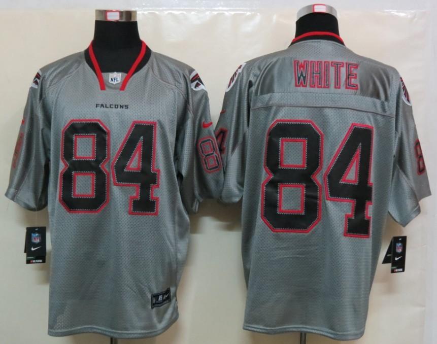 NEW NFL Atlanta Falcons 84 Roddy White Lights Out Grey Jerseys (Elite)
