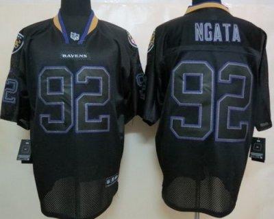 NEW NFL Baltimore Ravens 92 Haloti Ngata Lights Out Black Elite Jerseys