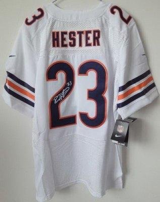 NEW NFL Chicago Bears #23 Devin Hester White Jerseys(Signed Elite)