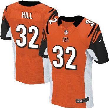 NEW NFL Cincinnati Bengals 32 Jeremy Hill orange Jerseys(Elite)