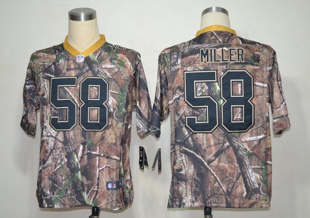 NEW NFL Denver Broncos 58 Von Miller Camo Realtree Jerseys(Elite)