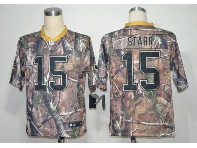NEW NFL Green Bay Packers #15 bart starr Camo jerseys(Elite)