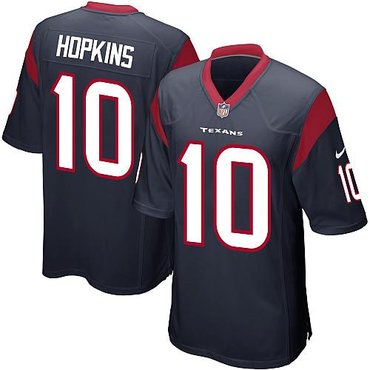 NEW NFL Houston Texans 10 DeAndre Hopkins Blue Jerseys (Game)