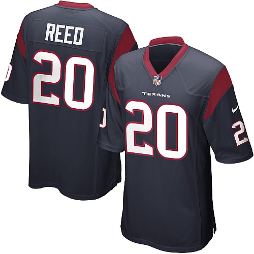 NEW NFL Houston Texans 20 Ed Reed Blue Jerseys (Game)