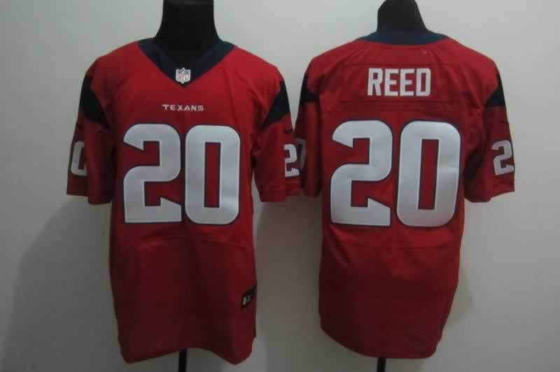 NEW NFL Houston Texans 20 Ed Reed Red Jerseys(Elite)