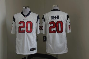 NEW NFL Houston Texans 20 Ed Reed White Jerseys(Game)