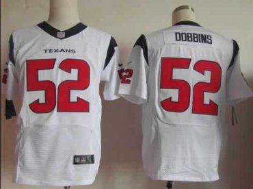 NEW NFL Houston Texans 52 Tim Dobbins White Jerseys (Elite)