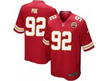 NEW NFL Kansas City Chiefs #92 Dontari Poe Red Jerseys(Game)