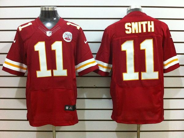 NEW NFL Kansas City Chiefs 11 Smith Red Jerseys (Elite)