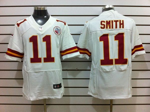 NEW NFL Kansas City Chiefs 11 Smith White Jerseys (Elite)