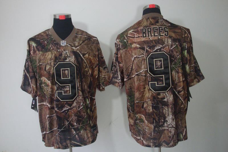 NEW NFL New Orleans Saints 9 Drew Brees Camo jerseys(Elite
