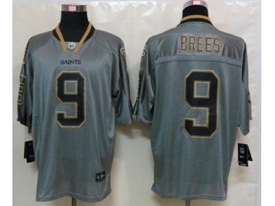 NEW NFL New Orleans Saints 9 Drew Brees Lights Out Grey Jerseys(Elite)