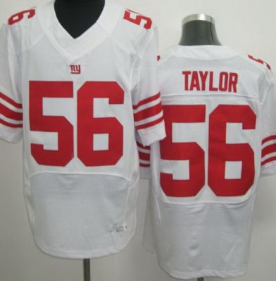 NEW NFL New York Giants 56 Lawrence Taylor White Jerseys(Elite)