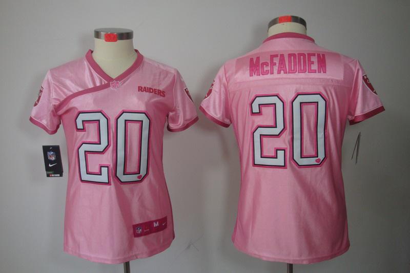 NEW NFL Oakland Raiders #20 Darren McFadden Pink Jerseys