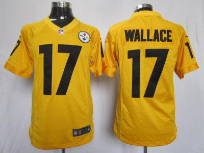 NEW NFL Pittsburgh Steelers #17 Mike Wallace Yellow Jerseys(Limited)