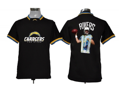 NEW NFL San Diego Chargers #17 Philip Rivers black jerseys(all-star fashion)