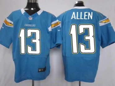 NEW NFL San Diego Chargers 13 Allen Lt.Blue Jerseys (Elite)