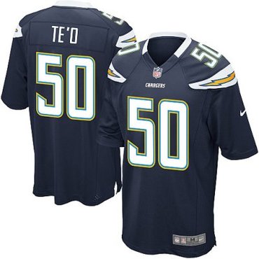 NEW NFL San Diego Chargers 50# Manti Te'o Blue Jerseys (Game)