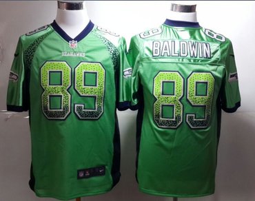 NEW NFL Seattle Seahawks #89 Doug Baldwin Drift fashion Green Game  Jerseys
