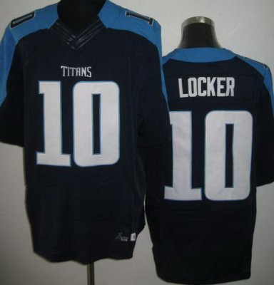 NEW NFL Tennessee Titans 10# Jake Locker Blue Jerseys(Elite)