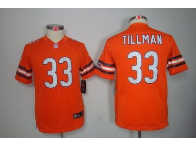 NEW NFL Youth Chicago Bears 33 Charles Tillman Orange Jerseys