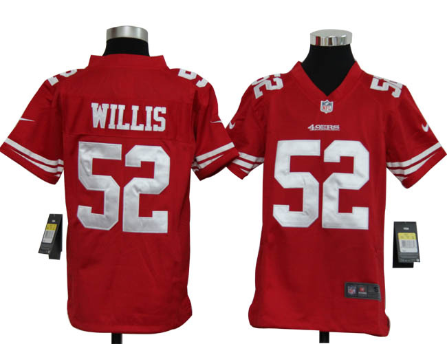 NEW NFL Youth San Francisco 49ers #52 Patrick Willis Red Jerseys