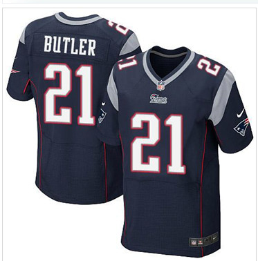 NEW New England Patriots #21 Malcolm Butler Navy Blue Team Color NFL Elite Jersey